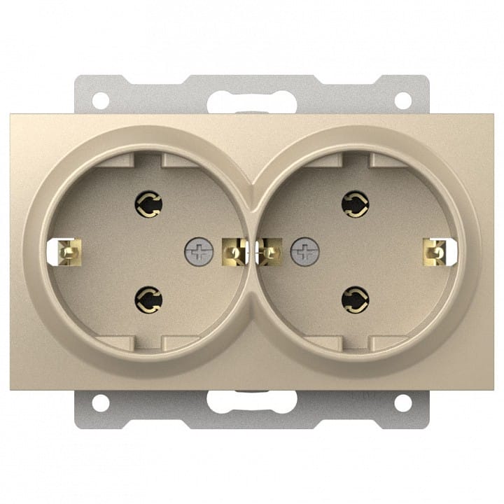 Розетка двойная с заземлением, без рамки Elbi Eleсtriс Zena Vega 609-012500-907