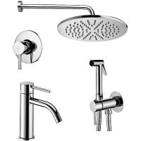 Комплект смесителей Paffoni Light KITZLIG011CR071 с гигиеническим душем