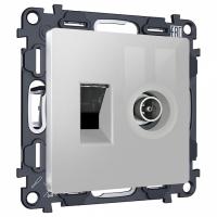 ТВ-розетка и розетка Ethernet RJ-45 без рамки Ambrella Volt ALFA MA412510