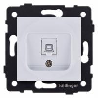 Розетка Ethernet RJ-45 без рамки Kollinger  REA-016WH