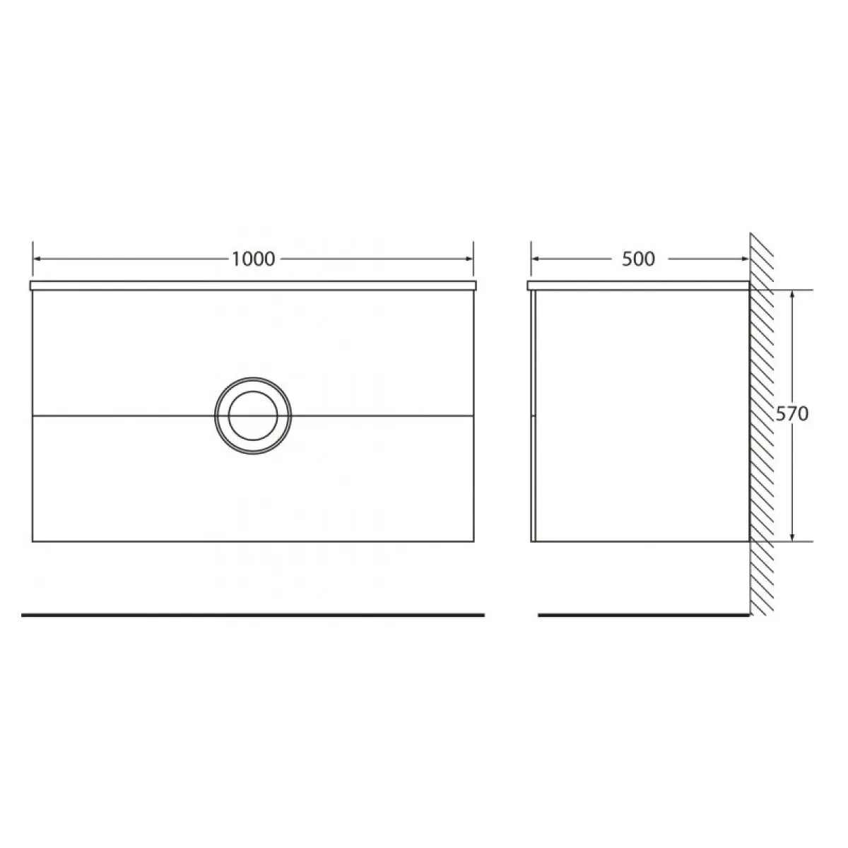 Раковина 100x50 см BelBagno Onda BB1000/500-LV-MR-OND