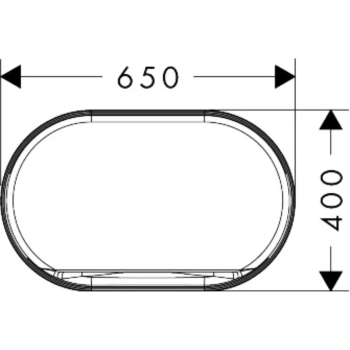 Раковина-чаша Hansgrohe Xuniva Evo U 60325670 65x40 см, накладная, черный матовый