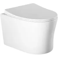 Унитаз подвесной Aquatek Ника AQ2009-00 безободковый, с сиденьем микролифт, белый