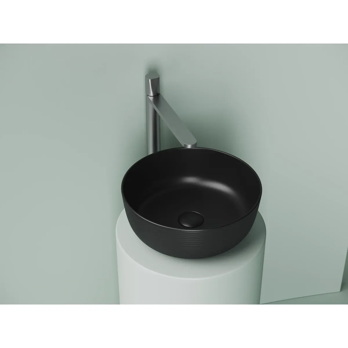 Раковина-чаша Ceramica Nova Element CN6073MB 35,6x35,6 см, накладная, черный матовый