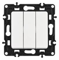 Выключатель трехклавишный без рамки Arte Milano 217 217.30-3.white