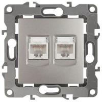 Розетка двойная Ethernet RJ-45 без рамки Эра Эра 12 12-3108-15