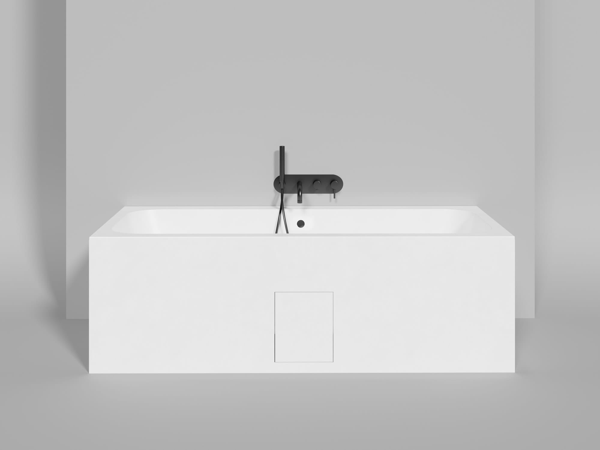 Ванна из искусственного камня Salini Orlando Axis 180х80 103212MF черная матовая