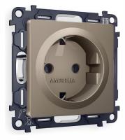 Розетка с заземлением без рамки Ambrella Volt Quant MA636010