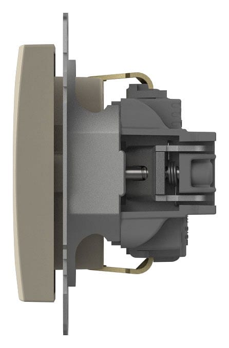 Розетка с заземлением и со шторкой, без рамки Elbi Eleсtriс Zena Vega 609-010300-243