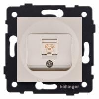 Розетка телефонная RJ-11 со штрокой, без рамки Kollinger  REA-009GD