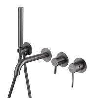 Смеситель для ванны Abber Wasser Kreis AF8130NG с душевым гарнитуром никель