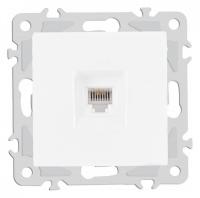 Розетка телефонная RJ-11 без рамки Arte Milano am-206 206.51-1.white