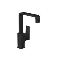 Смеситель для раковины hansgrohe Metropol 230 32511670 со сливным клапаном Push-Open матовый черный