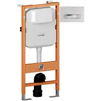 Инсталляция для унитаза Kludi Unifix 79101 + 30PP0105 с кнопкой смыва, хром