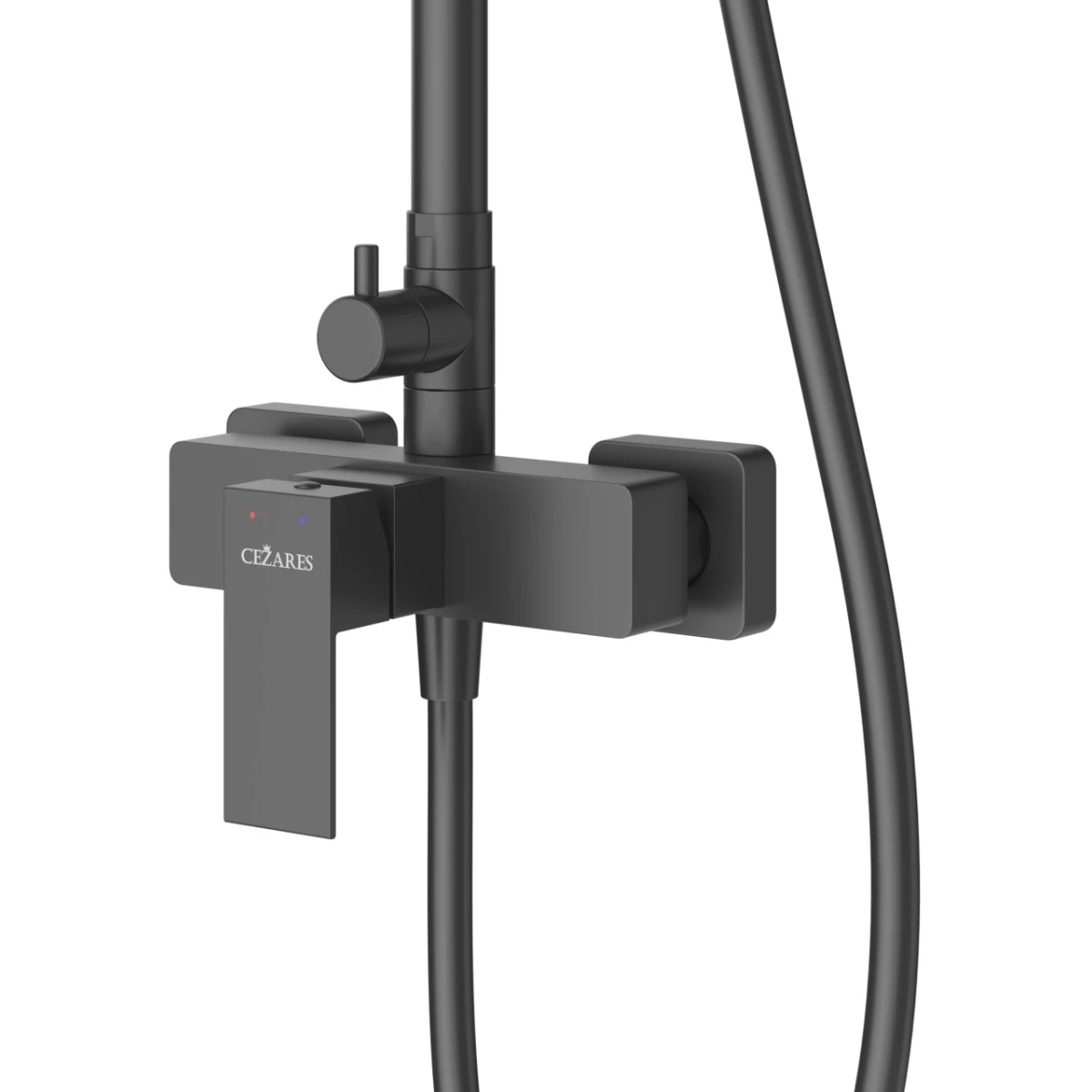 Душевая система Cezares Slider SLIDER-CD-NOP 270x200 мм, со смесителем, черный матовый