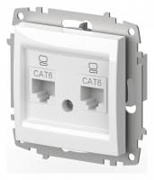 Розетка двойная Ethernet RJ-45 без рамки Elbi Eleсtriс Zena Vega 609-015600-248