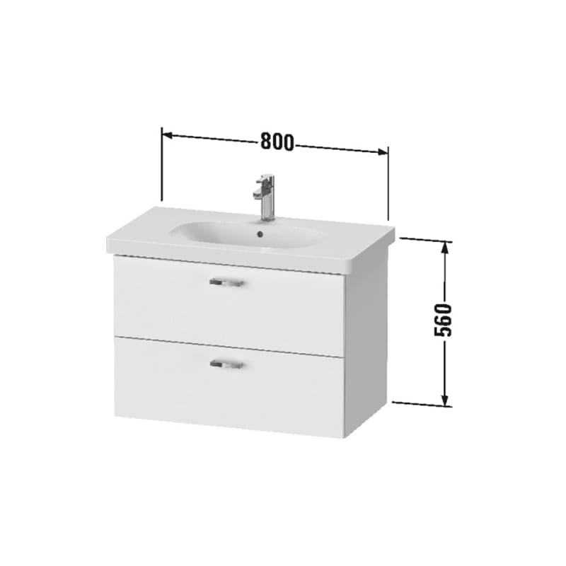 Тумба под раковину Duravit Xbase 80x45.8 XB619003030 натуральный дуб