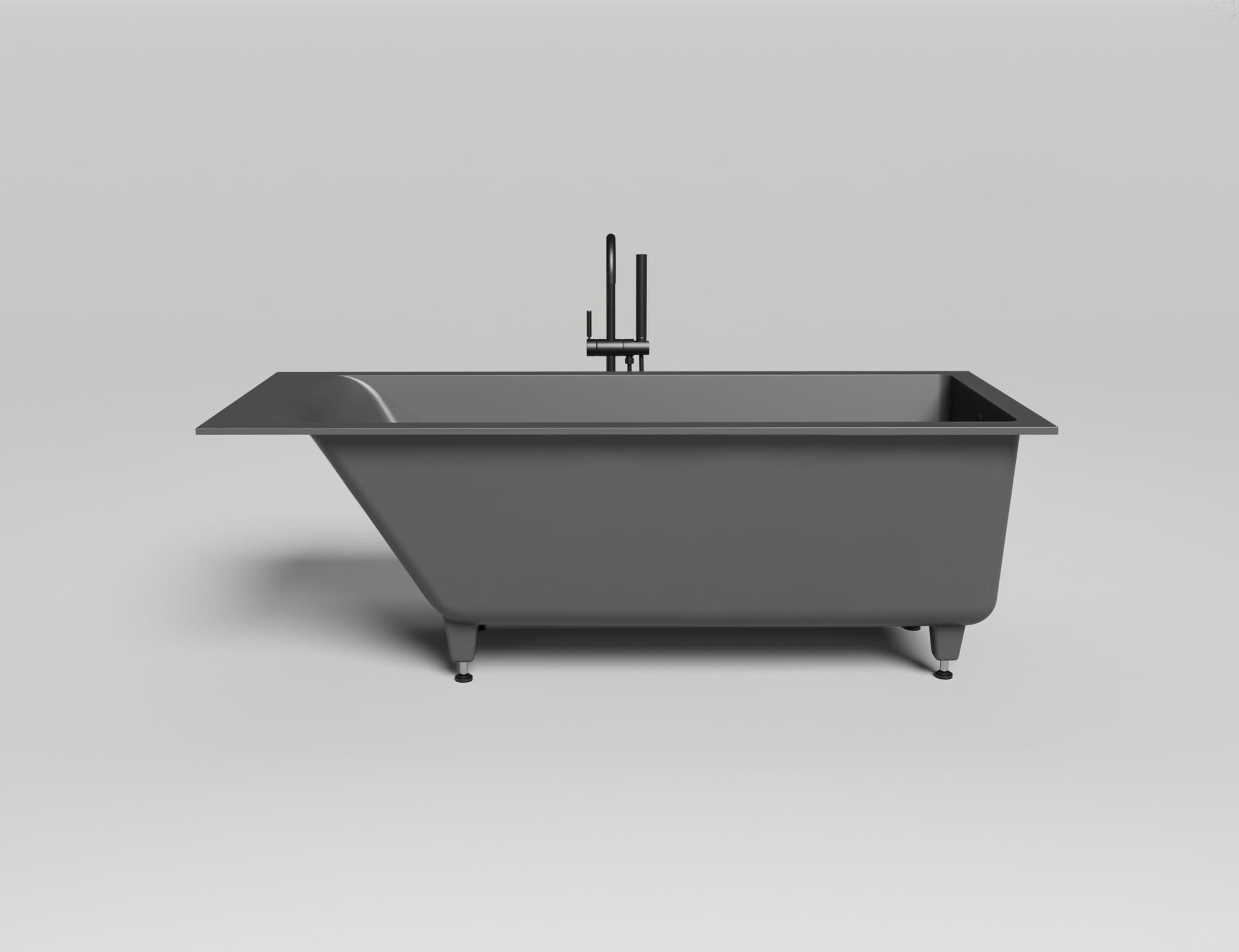 Ванна из искусственного камня Salini Cascata 170x75 104113MF покраска по RAL полностью