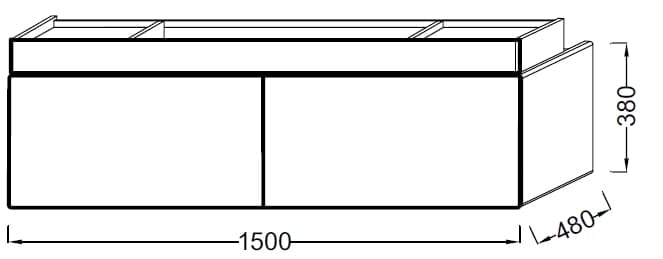 Тумба под раковину Jacob Delafon Terrace 150 EB1189-G1C белый