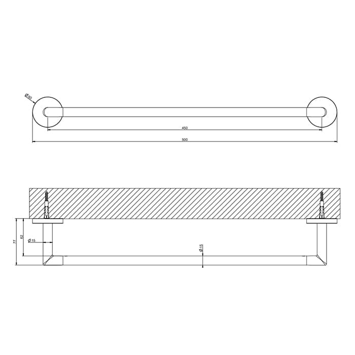 Полотенцедержатель Gessi Tondo 45 см 63700#031