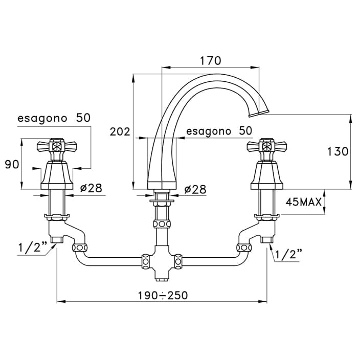 Смеситель для раковины Stella Eccelsa EC 00021 AU00 золото