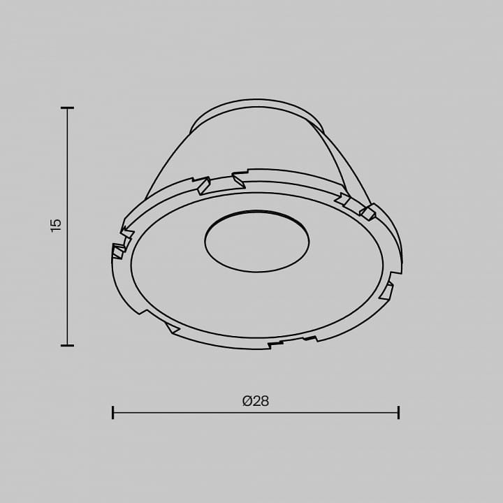 Линза Maytoni Technical Аксессуары LensCD28-15
