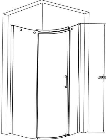 Душевой уголок Jacob Delafon Contra E22R90L-GA