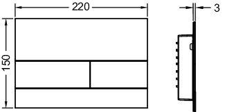Клавиша смыва Tece 9240831