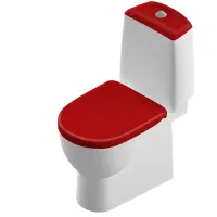 Унитаз-компакт с сиденьем микролифт Sanita Luxe Best Color Motion WC.CC/Best/2-DM/RED.G/S1