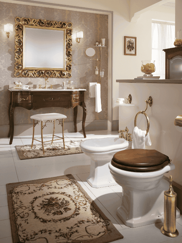 Тумба с раковиной Bagno Piu Versailles 130 орех матовый