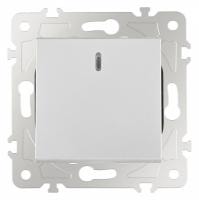 Выключатель одноклавишный с подсветкой без рамки Arte Milano 203 203.31-1.silver