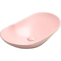 Раковина-чаша CeramaLux 7811AMP-3 61,5x36 см, накладная, розовый матовый