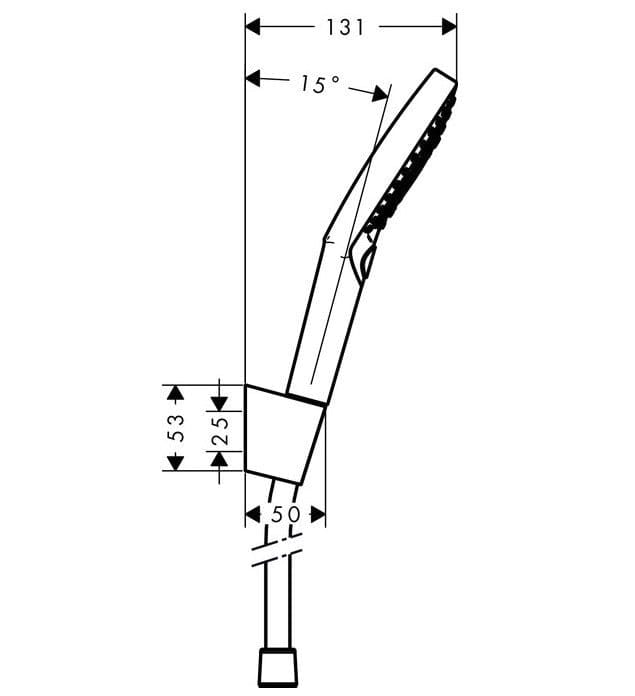 Душевой набор hansgrohe Raindance Select S 120 3jet 26701000 с держателем и шлангом 125 см хром
