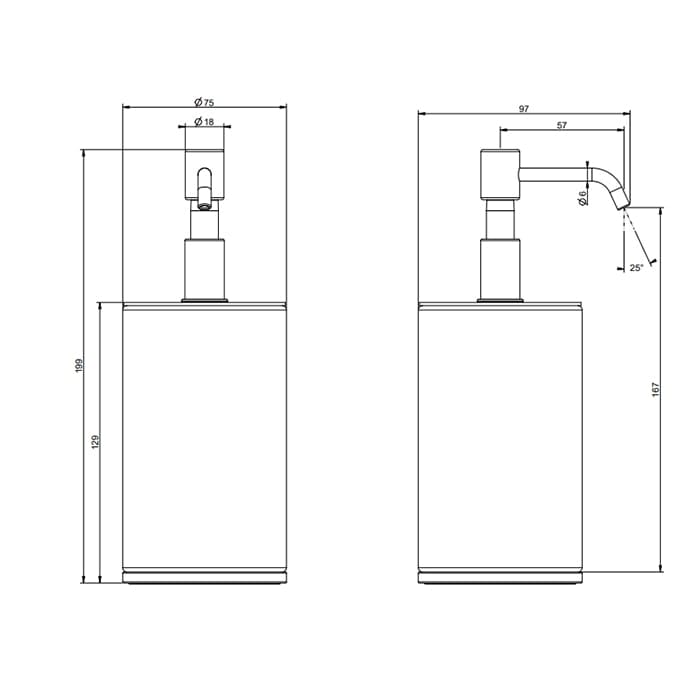 Дозатор для мыла Gessi Tondo 66437#299 черный матовый