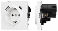 Розетка 2хUSB type A и C без рамки Arlight SCT-TENDO 054086