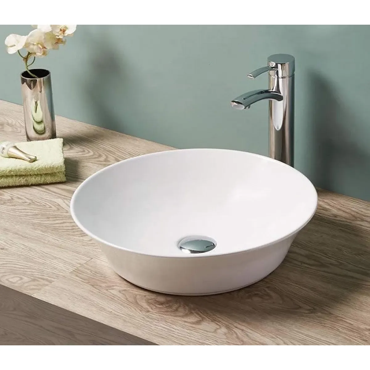 Раковина-чаша CeramaLux 9381 41,5x41,5 см, накладная, белый