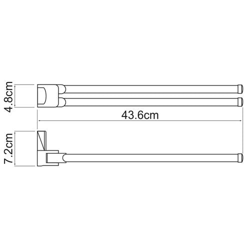 Держатель полотенец рога WasserKraft K-5031WHITE