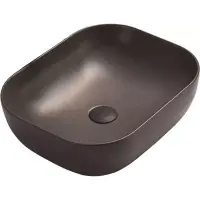 Раковина-чаша CeramaLux 78104MDH-2 50,5x40,5 см, накладная, серый матовый