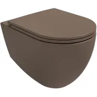 Унитаз подвесной Isvea Infinity 10NF02001-2H безободковый, коричневый матовый