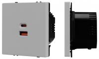 Розетка 2хUSB type A и C без рамки Arlight SCT-NOBE 059447