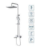 Душевая стойка со смесителем и изливом BelBagno ARDENTE-VSCM-CRM