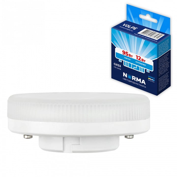 Лампа светодиодная Volpe LED-GX53 GX53 12Вт 4000K UL-00011430