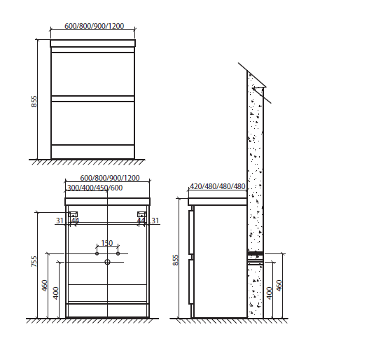 Раковина BelBagno ENERGIA-N-900 EA-900-LVB