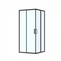 Душевой уголок Roca Leon 90х90х195 ZRU9307671 черный стекло прозрачное