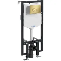 Инсталляция для унитаза WasserKRAFT Vils 56 56TLT.010.ME.MG01 с кнопкой смыва, золотой матовый