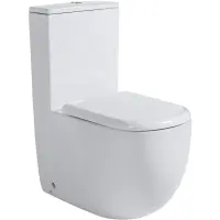 Унитаз-моноблок Abber Bequem AC1133T безободковый, торнадо, с сиденьем микролифт, белый