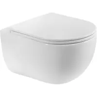 Унитаз подвесной BelBagno Etna BB008CH-TOR/SC безободковый, торнадо, с сиденьем микролифт, белый