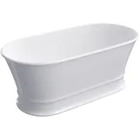 Ванна из литьевого мрамора Omnires Classica CLASSICAWWBP 159,8x78,5 см, отдельностоящая, белый глянец