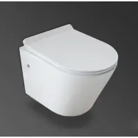 Унитаз подвесной Mira MR-B4836 безободковый, с сиденьем микролифт, белый