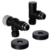Набор термостатический осевой Royal Thermo Design Pro 15мм М30х1,5 (Черный)